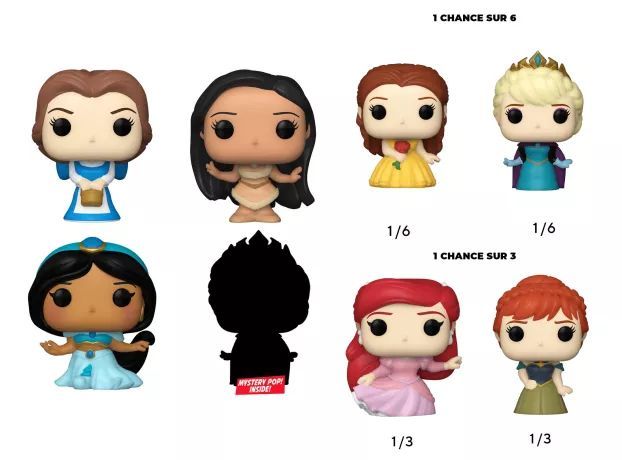 Funko – Disney Princess – Bitty Pop 4 Pack 2.5cm – Belle - Afbeelding 2