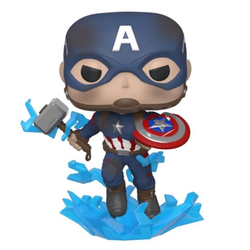 Alternative view of Funko – Movies – Avengers: Endgame – Captain America w/Broken Shield & Mjölnir – POP! N°573