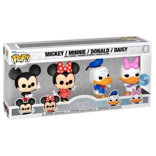 Funko – Disney – Mickey, Minnie, Donald & Daisy – POP! 4‑Pack 100th Anniversary Exclusive