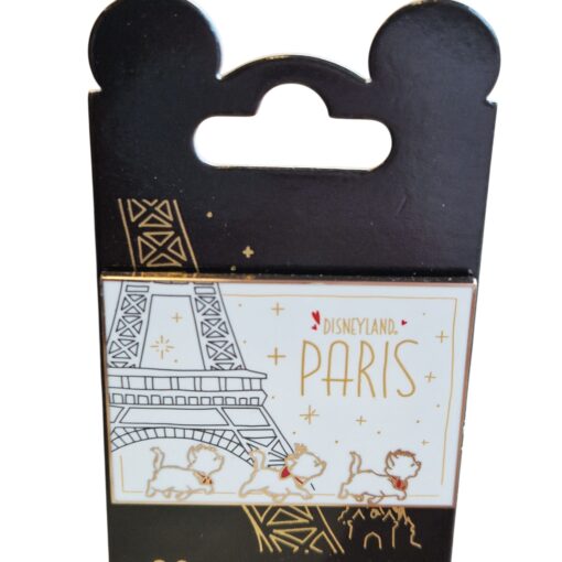 Disney Pin – The Aristocats – Marie, Berlioz & Toulouse – Eiffel Tower (Rectangle) – DLP Exclusive