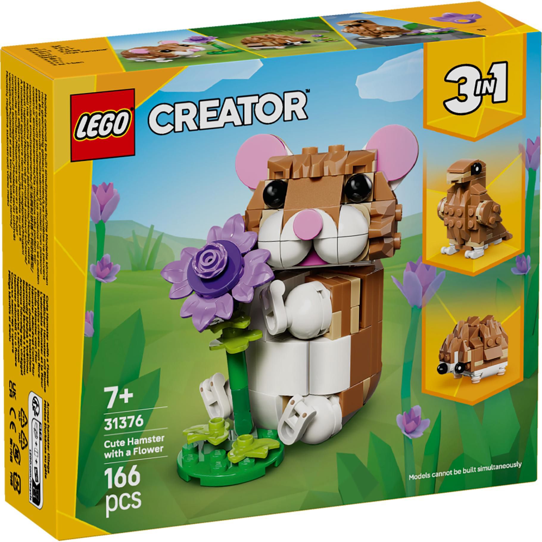 LEGO – Creator 3in1 – Schattige Hamster met Bloem (31376)