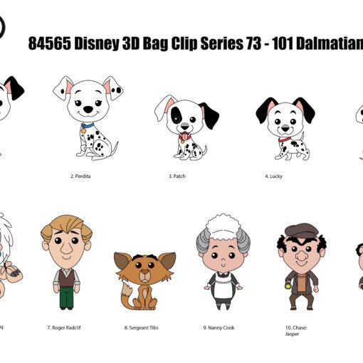 Alternative view of Disney 101 Dalmatians Series 72 3D Foam Bag Clip Mystery
