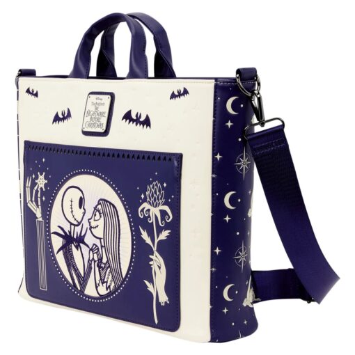 Alternative view of Nightmare Before Christmas by Loungefly Convertible Tote Bag Jack Skellington & Sally