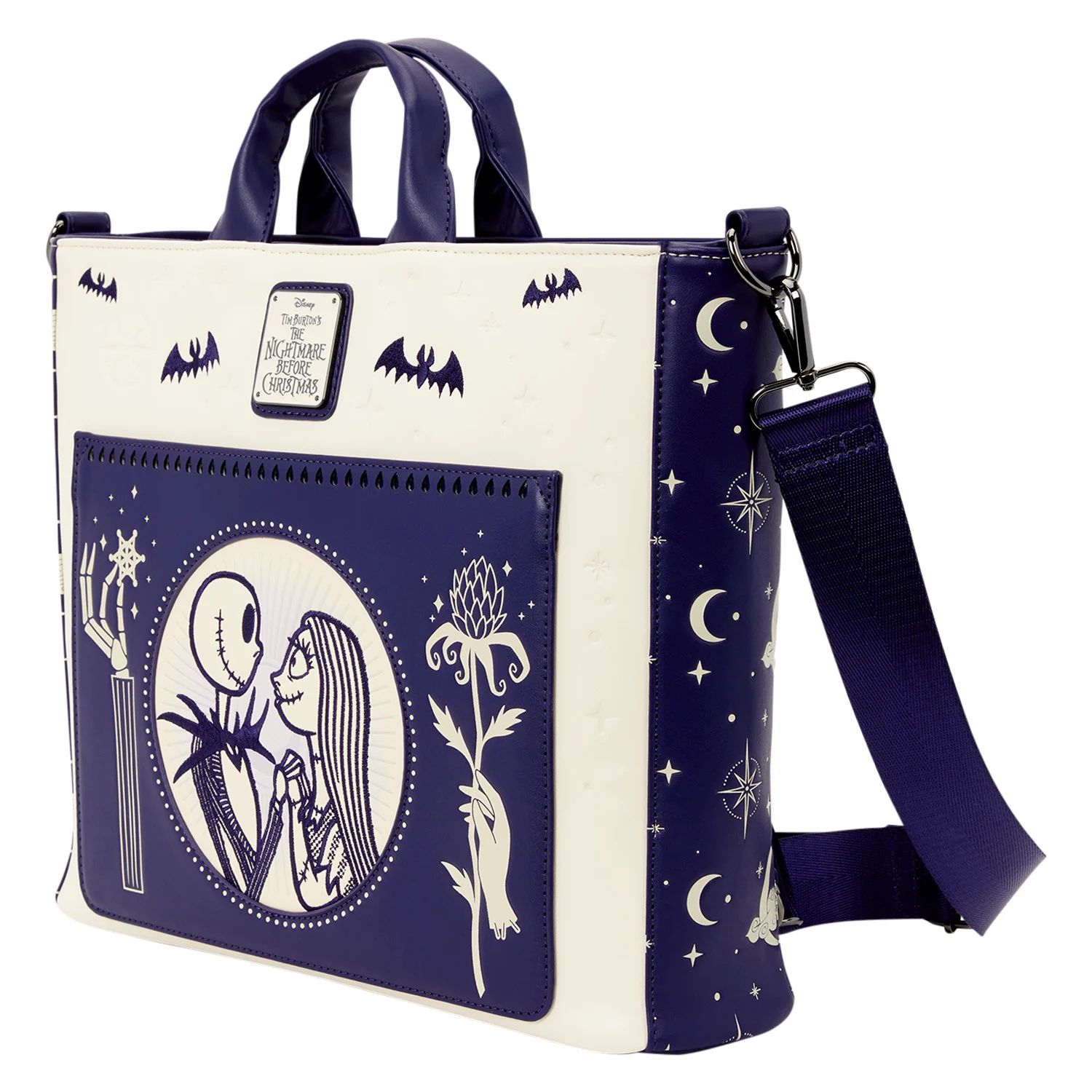 Nightmare Before Christmas by Loungefly Convertible Tote Bag Jack Skellington & Sally - Afbeelding 2