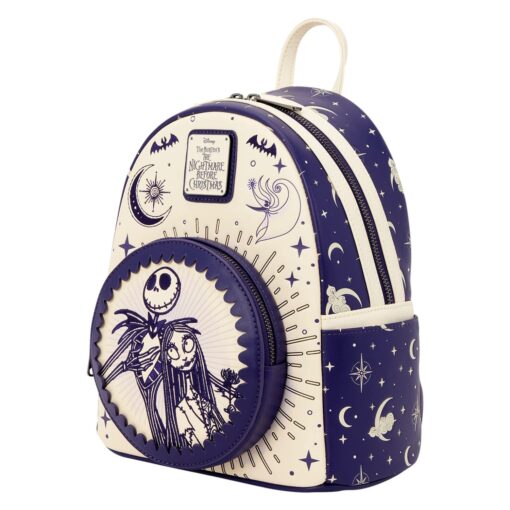 Alternative view of Nightmare Before Christmas by Loungefly Mini Backpack Jack Skellington & Sally Night Sky