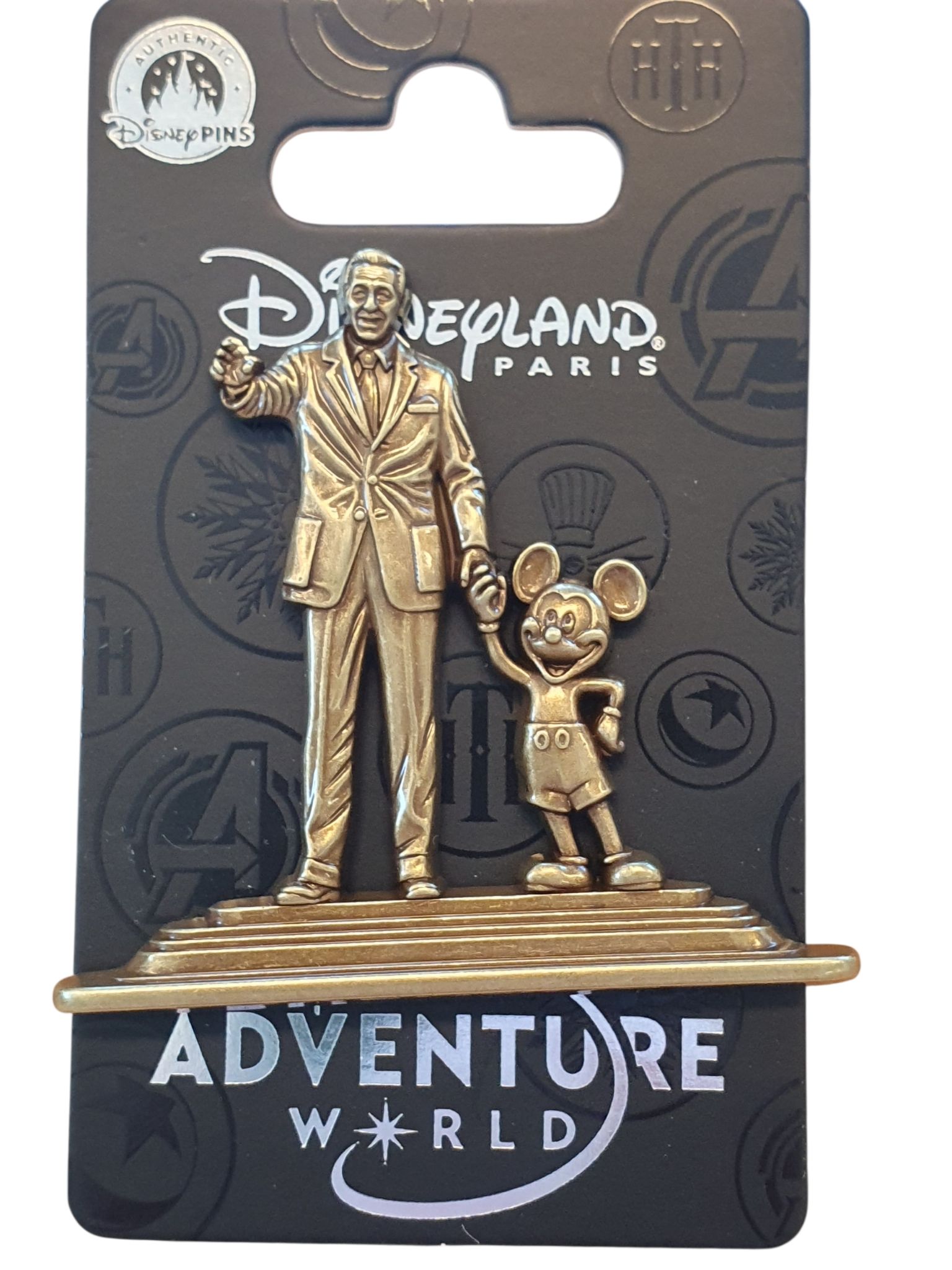 Disneyland Paris – Adventure World – Walt & Mickey Standbeeld – Collector Pin – DLP Exclusive