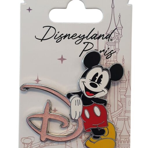Disneyland Paris – Disney D Logo – Roze Glitter – Collector Pin – DLP Exclusive