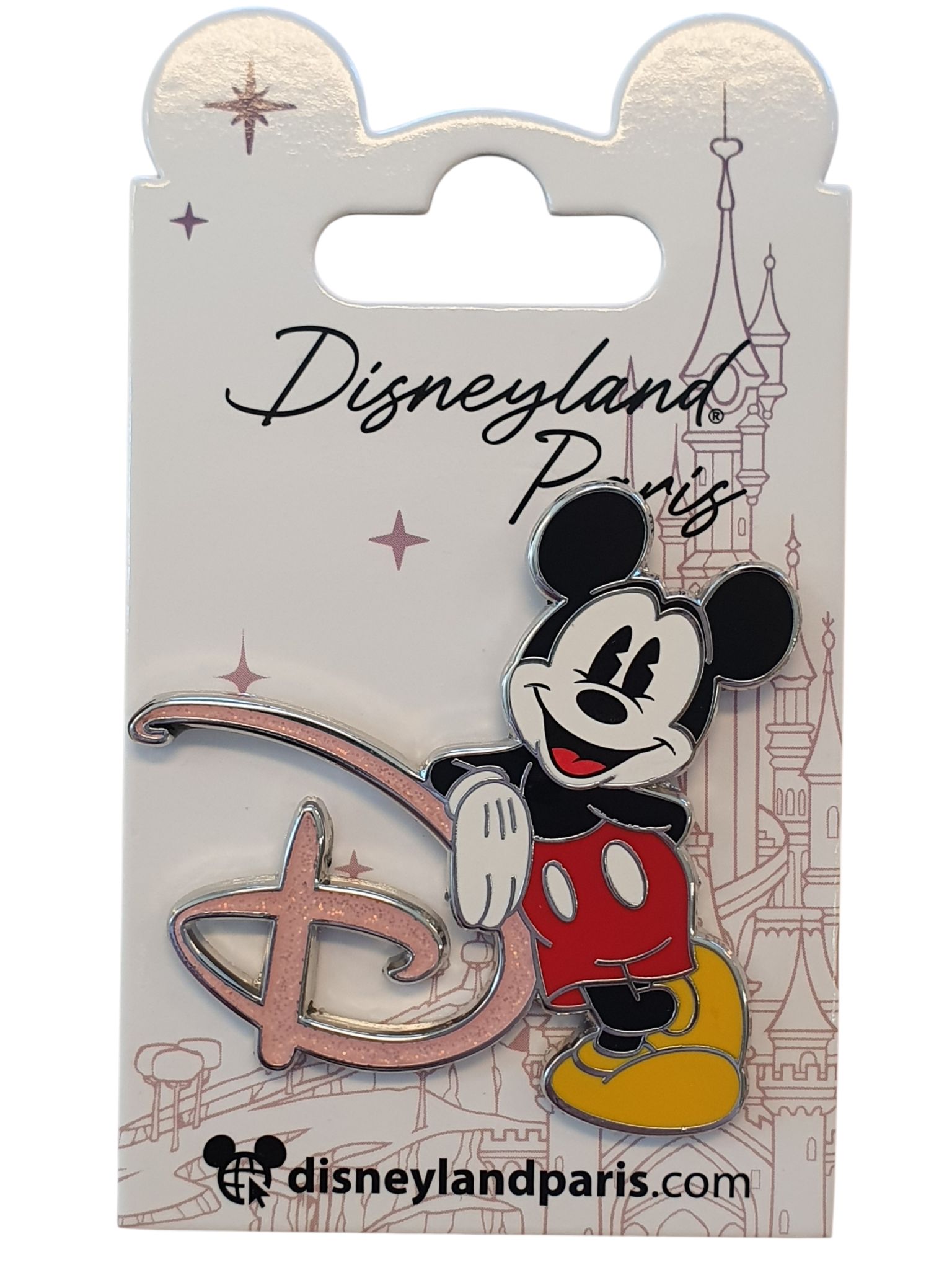 Disneyland Paris – Disney D Logo – Roze Glitter – Collector Pin – DLP Exclusive
