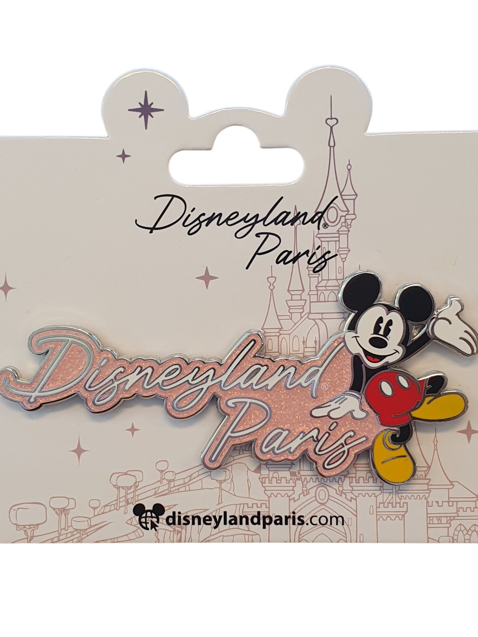 Disneyland Paris – Mickey Mouse – Roze Glitter – Collector Pin – DLP Exclusive