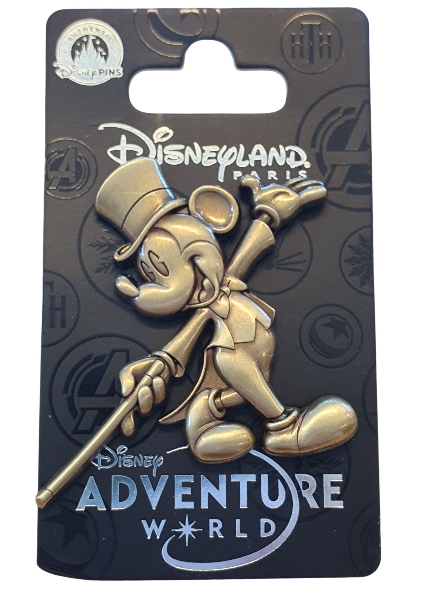 Disneyland Paris – Adventure World – Mickey Bronze Standbeeld – Collector Pin – DLP Exclusive