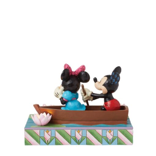 Alternative view of Disney Traditions – Mickey & Minnie LED Love Rowboat – Figurine