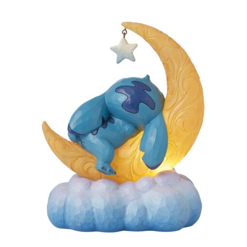 Alternative view of Disney Traditions – Stitch & Scrump on Light-up Moon – Figurine