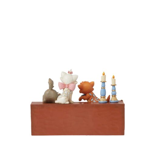 Alternative view of Disney Traditions – Aristocats Kittens on Piano – Figurine