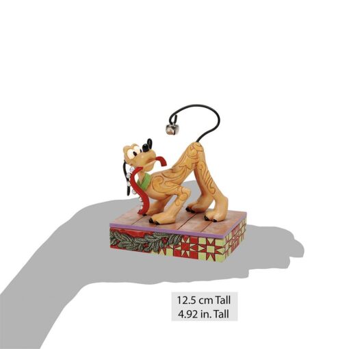 Alternative view of Disney Traditions – Pluto With Christmas Bell – Figurine