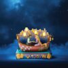 Disney Traditions – Tangled Boat with LED Lanterns – Figurine