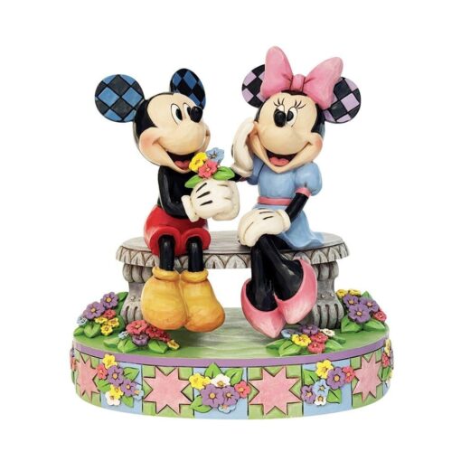 Disney Traditions – Mickey & Minnie Spring Bench – Figurine